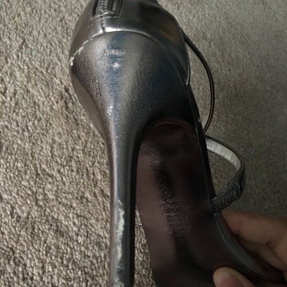 Nina Grey Metallic Heels (Worn Once!) - Picture 4 of 6